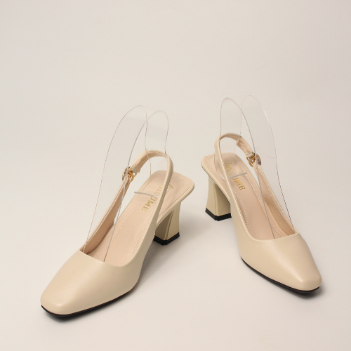 206 Sục quai hậu, mũi vuông cao 5cm - Ảnh 1